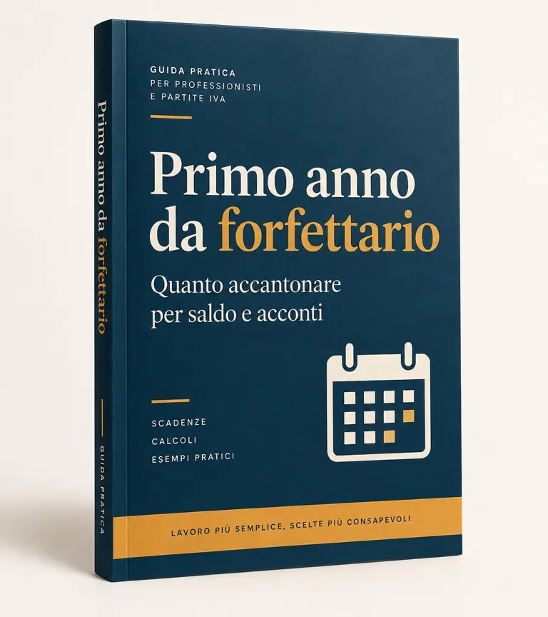 Copertina della guida Primo anno da forfettario